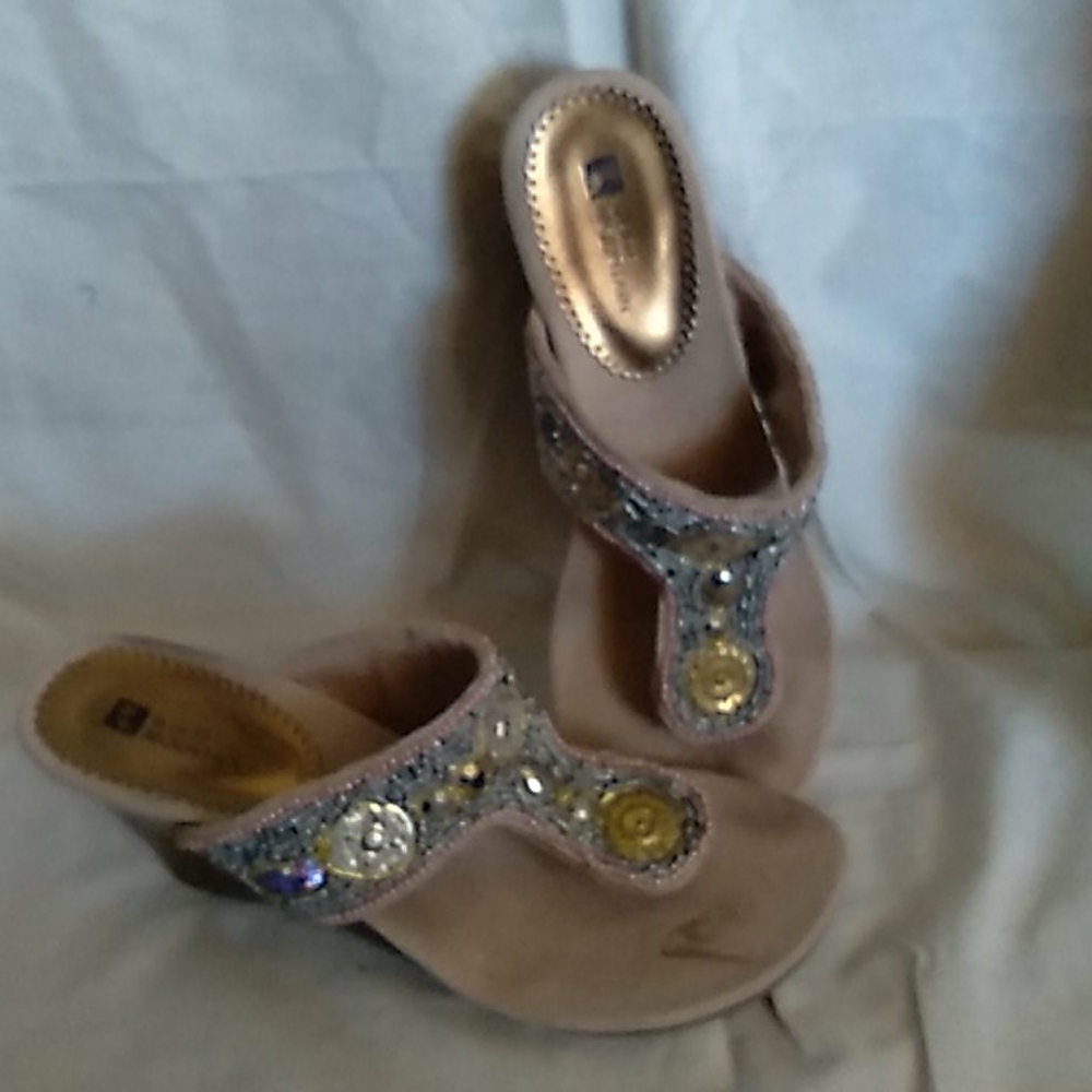 Sequined sandals